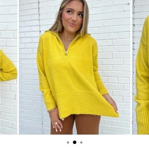 Yellow sweater, new with tags size large